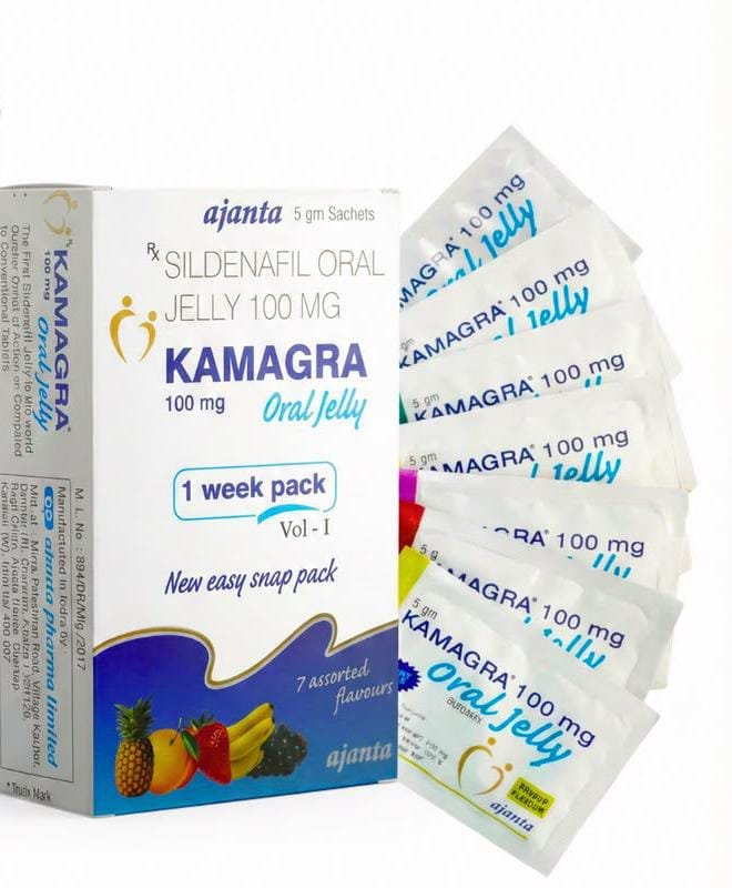 Kamagra Oral Jelly Week Pack 7X5Gm Sachets (100Mg) Online | Carrefour UAE